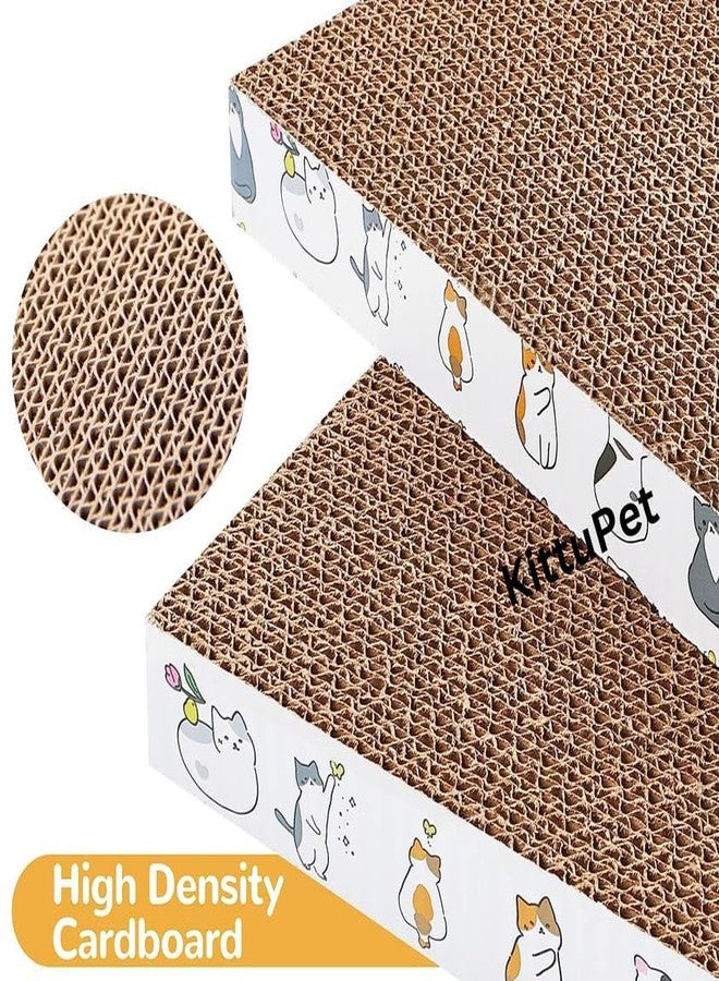 KittuPet لوح خدش كيتو بيت، نوع عادي، حصيرة خدش مموجة للقطط الصغيرة، للعناية بمخالبها، لعبة تفاعلية، وسادة مخالب للقطط - Image 4